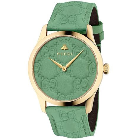 gucci watch green|Gucci watch green face.